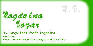magdolna vozar business card
